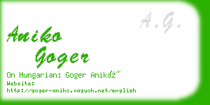 aniko goger business card